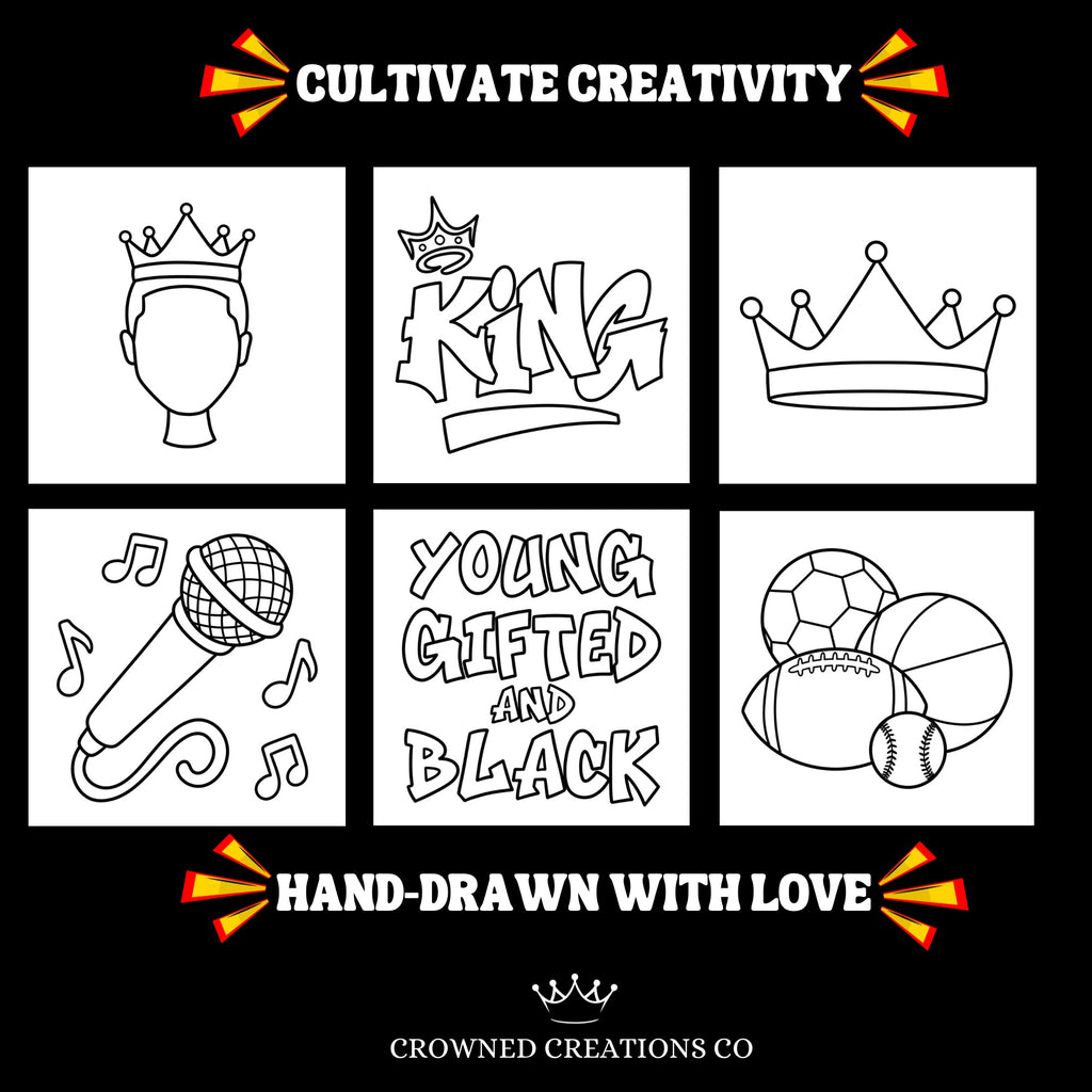 The Bold and Easy Coloring Book for Black Boys