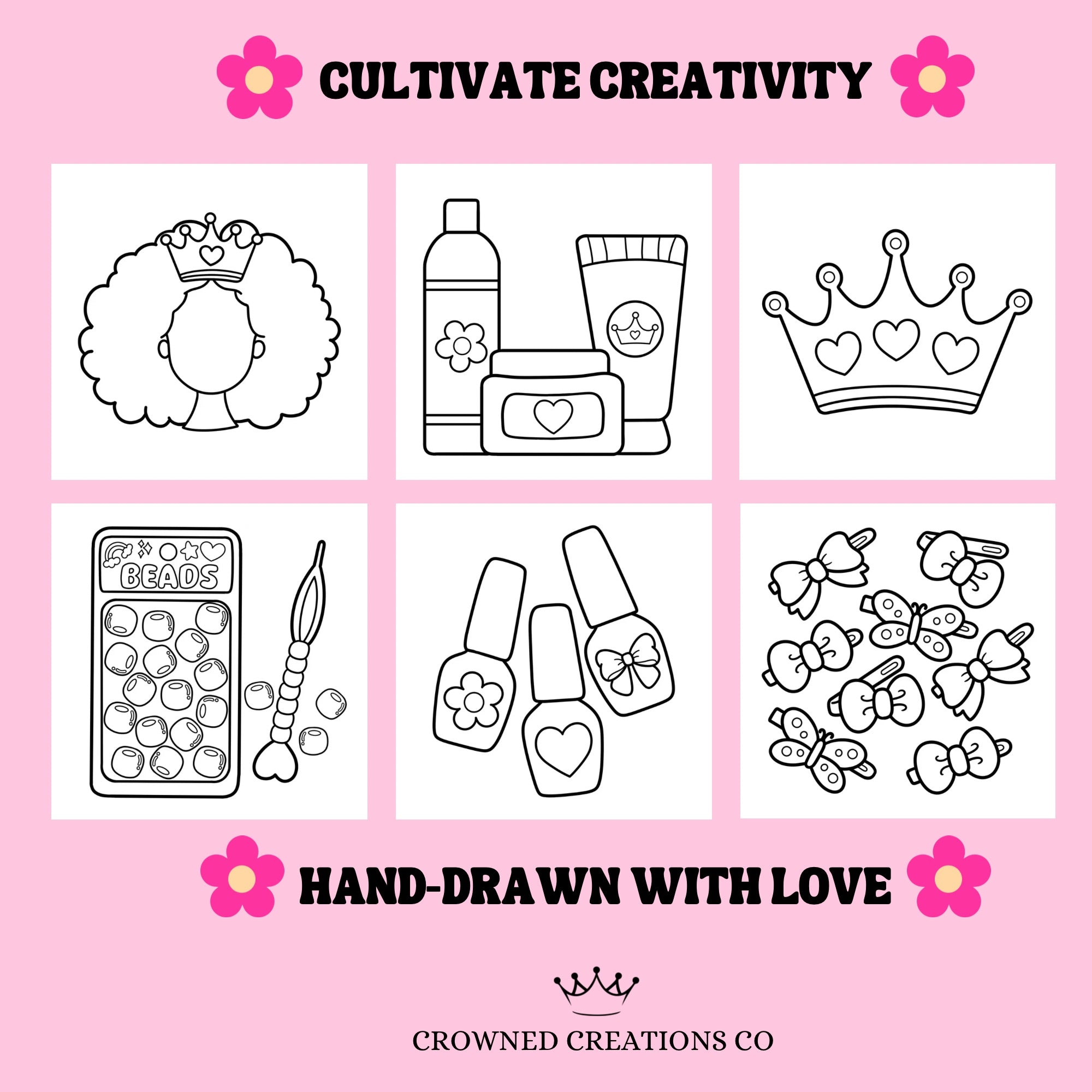 The Bold and Easy Coloring Book for Little Black Girls